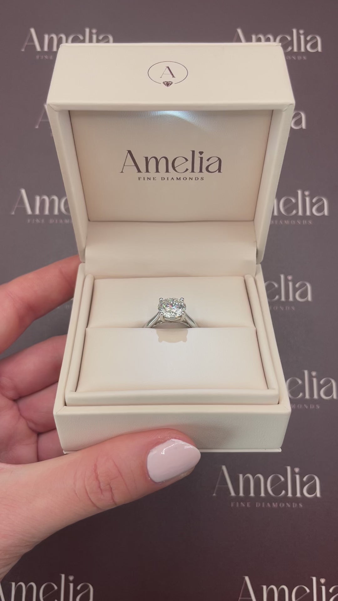 Platinum 3ct Brilliant Cut Diamond Solitaire Ring