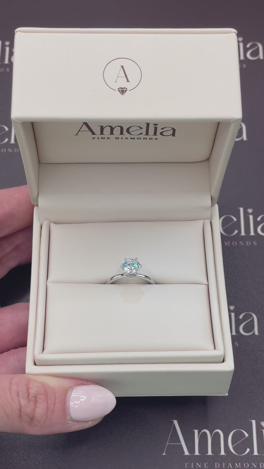 White Gold 1ct Brilliant Cut Solitaire Diamond Ring