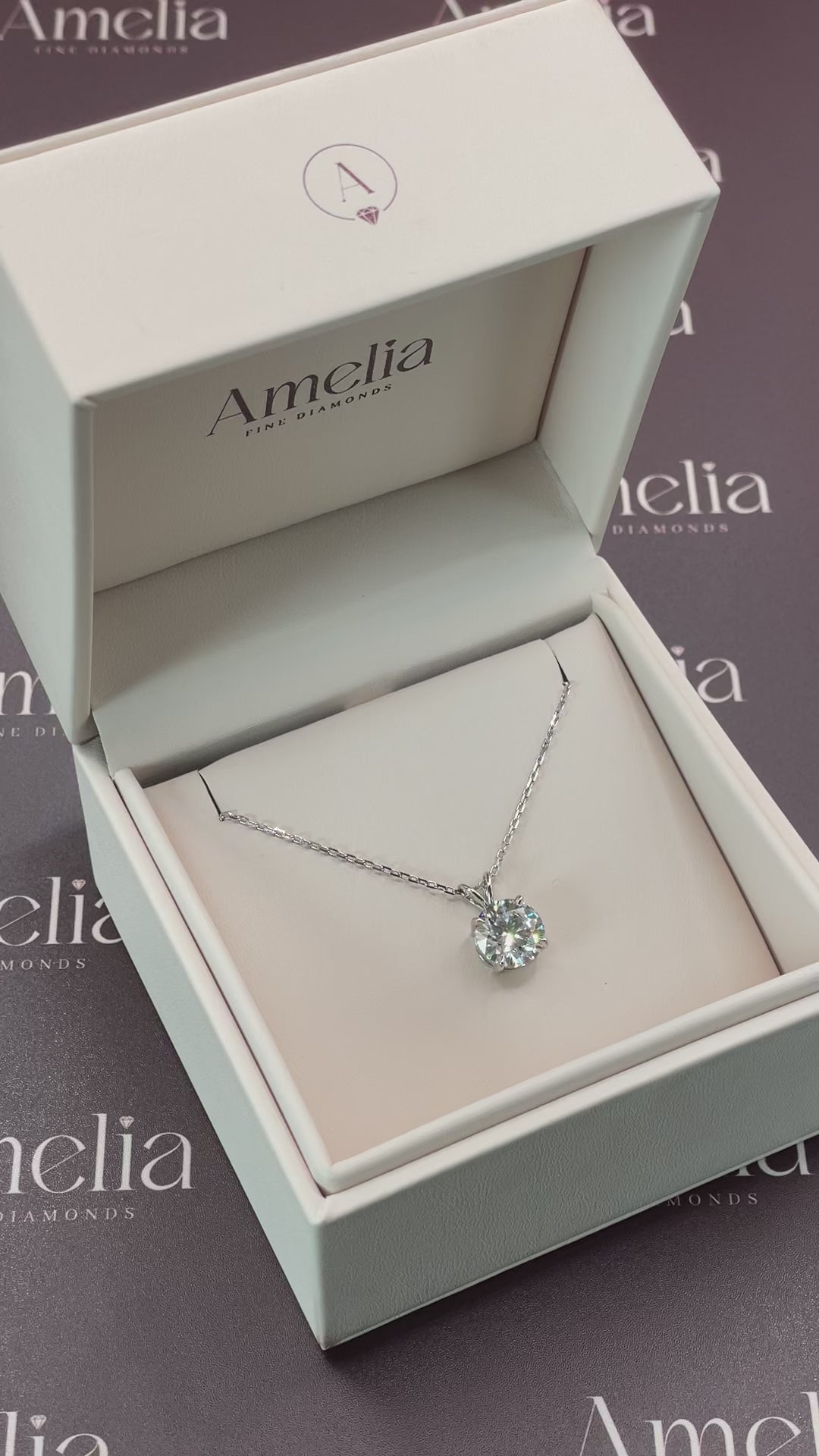 White Gold 4ct Brilliant Cut Diamond Pendant