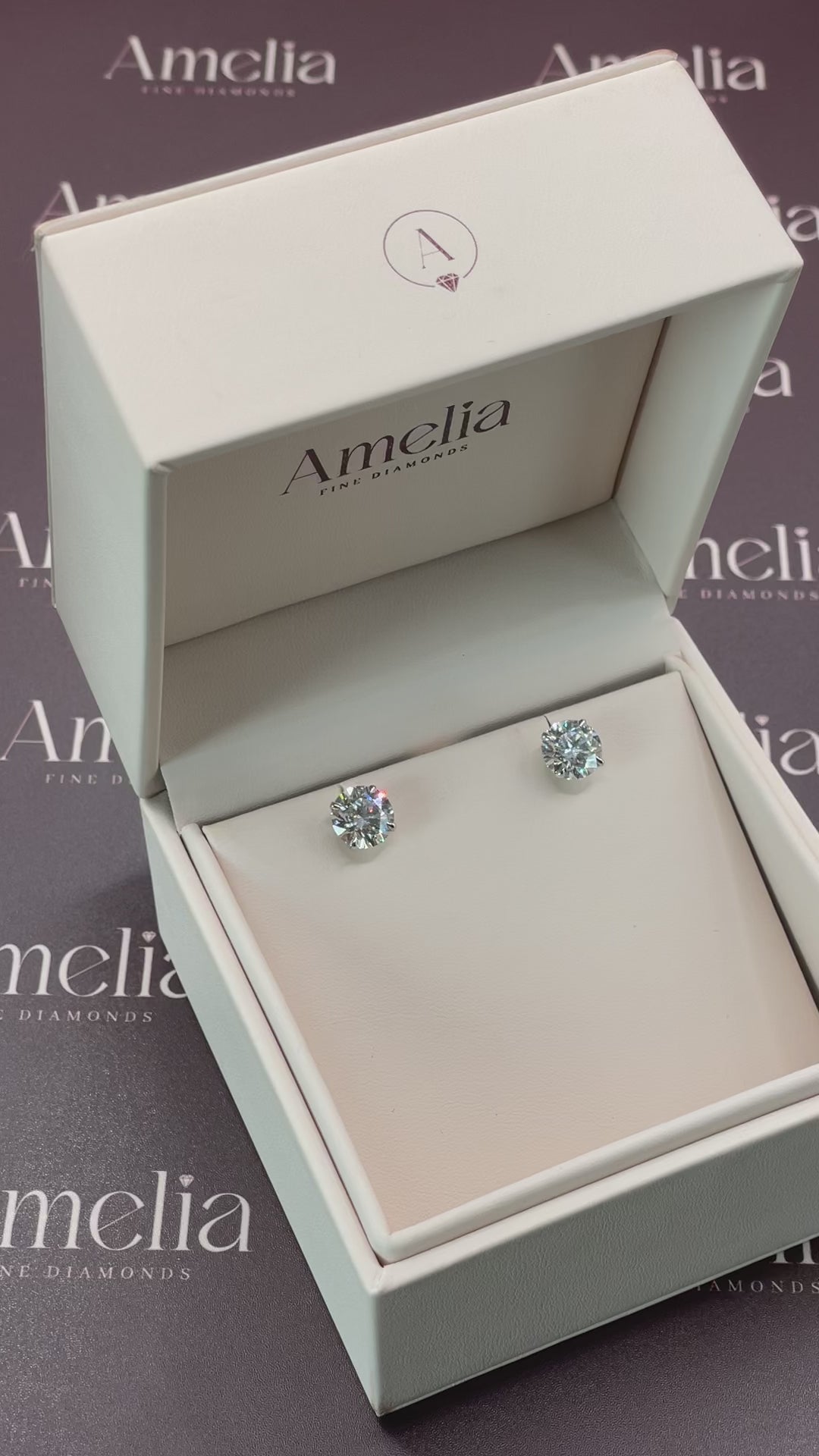 White Gold Brilliant Cut Diamond Stud Earrings (6ct Total)