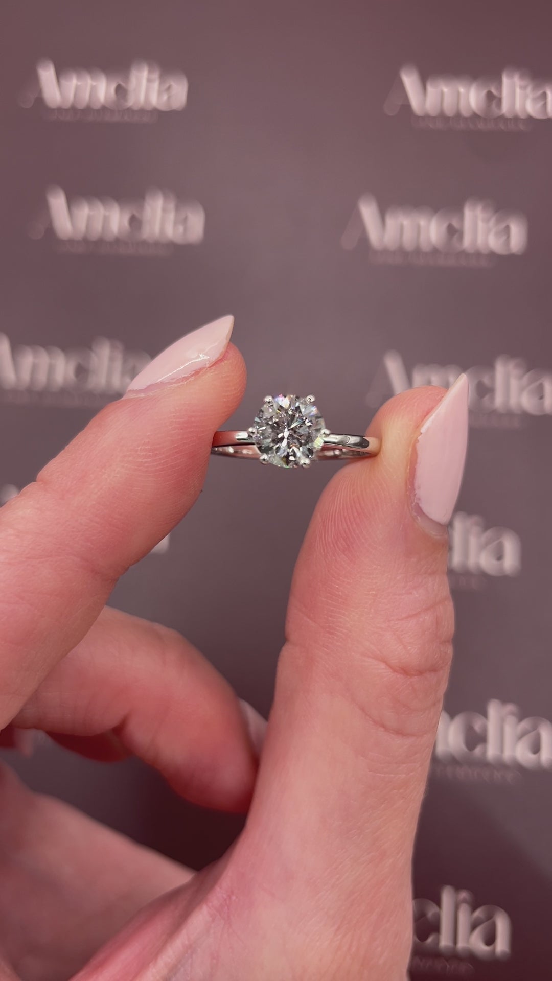 White Gold 1ct Brilliant Cut Solitaire Diamond Ring