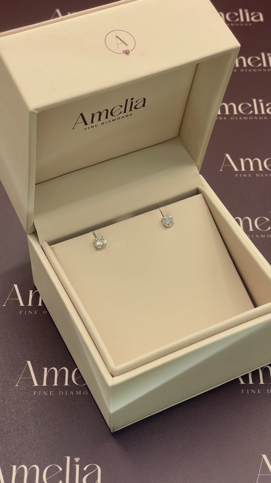 White Gold Brilliant Cut Diamond Stud Earrings (2ct Total)