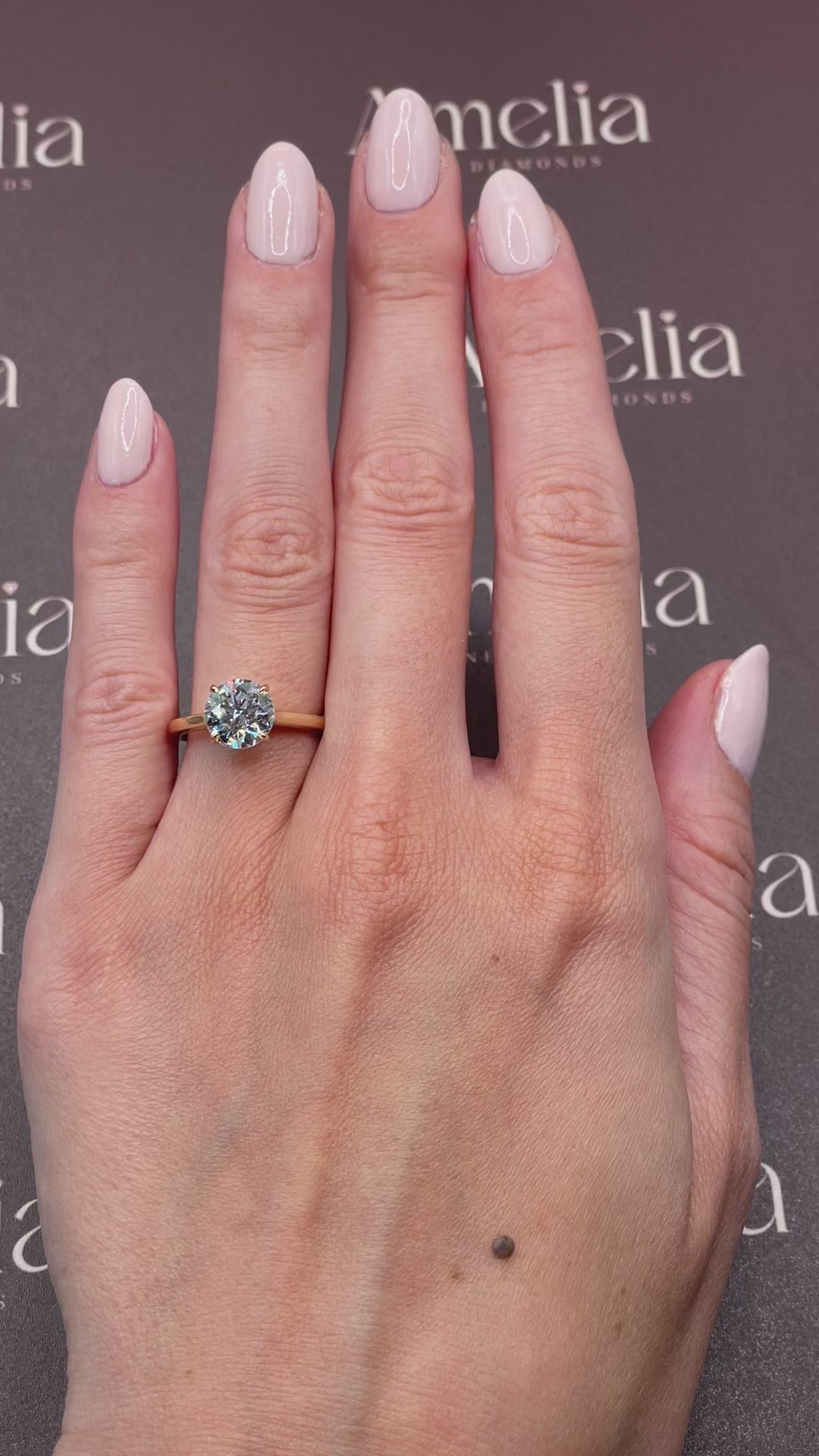 Yellow Gold 2ct Brilliant Cut Diamond Solitaire Ring