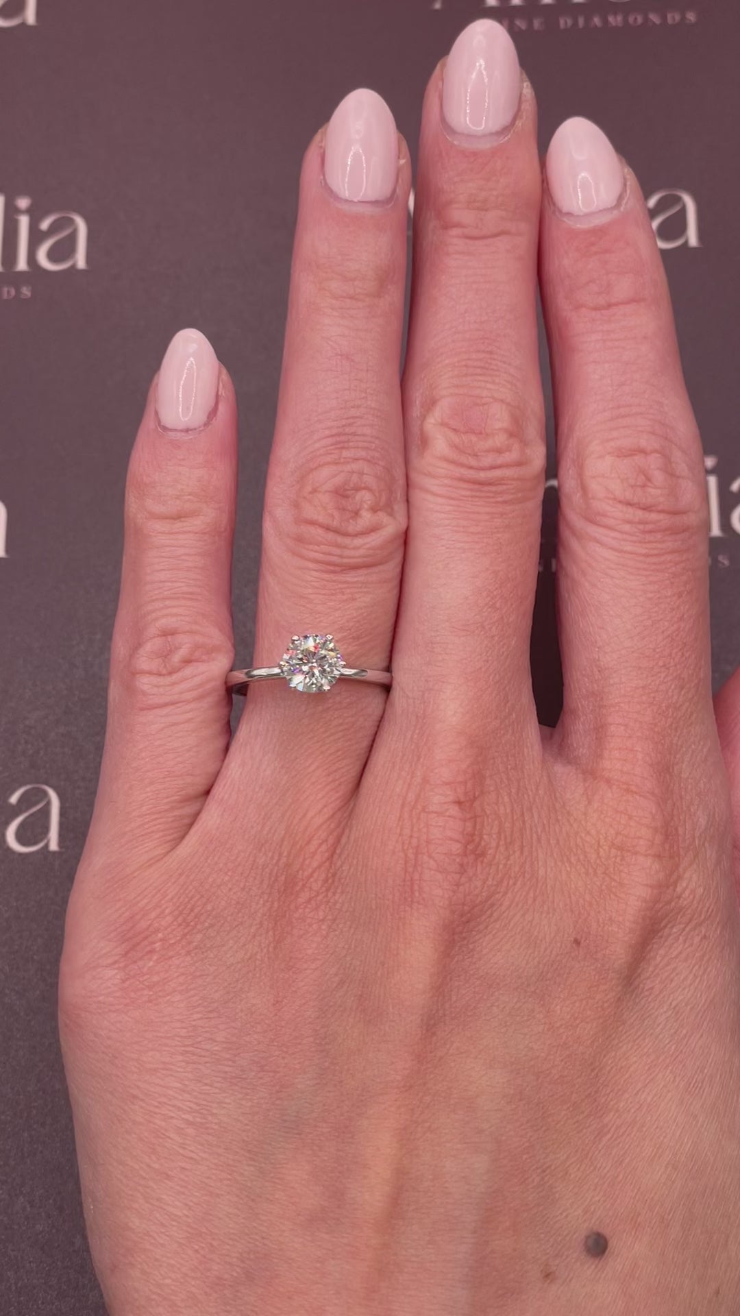 White Gold 1ct Brilliant Cut Solitaire Diamond Ring